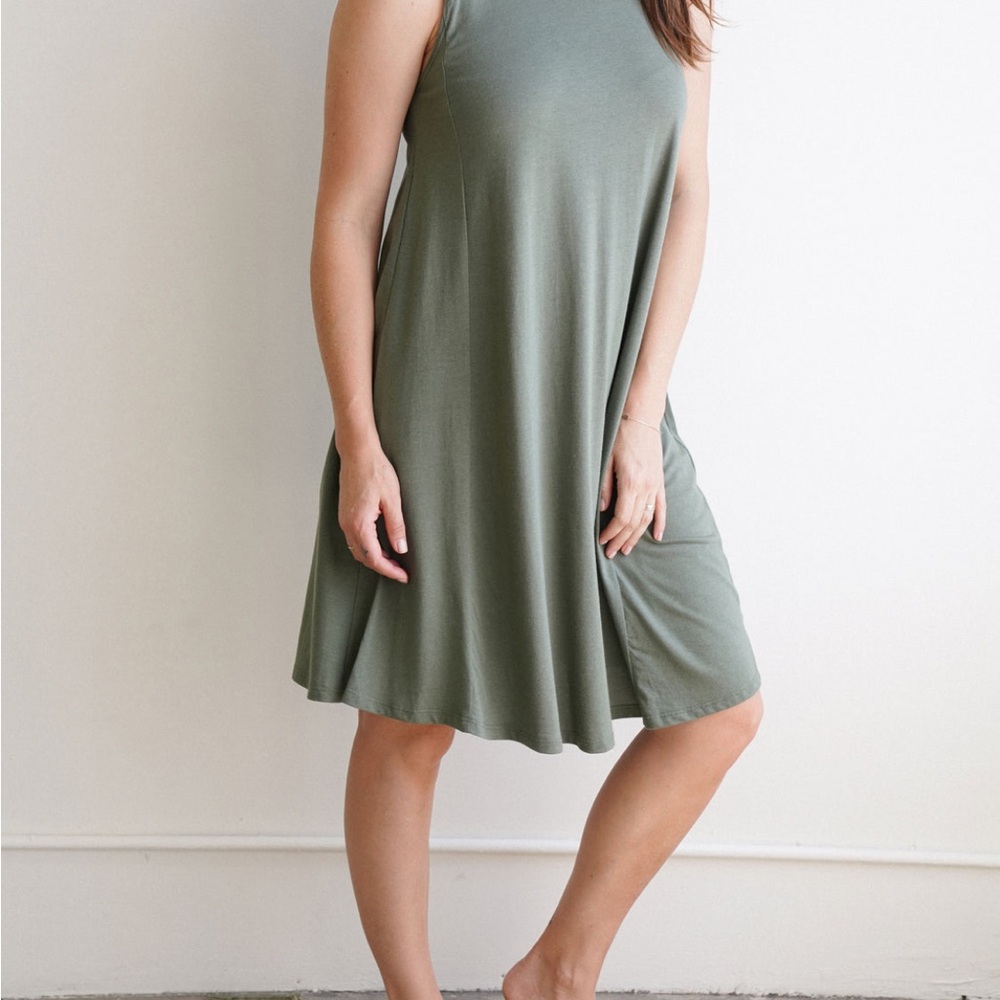 Carly Jean Los Angeles Olive Green Dress
